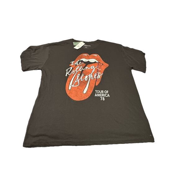 the Rolling Stones Tops - Women's Classic The Rolling Stones Short Sleeve Graphic T-Shirt - Black Size XXL